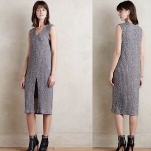 NWOT Anthropologie Dolan Left Coast Gray Luna Knit Dress - Size Small